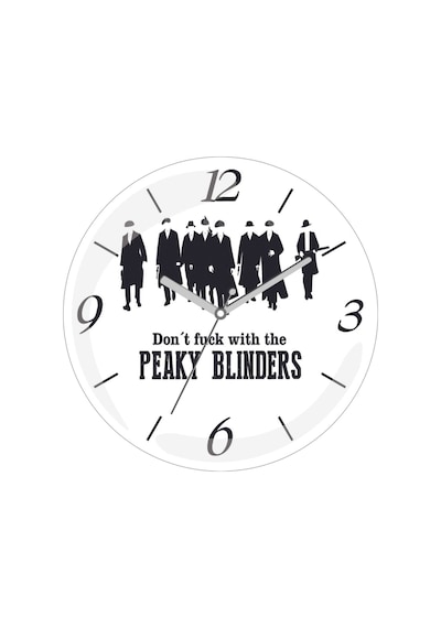 Dont F Ck With The Peaky Blinders Bombeli Gerçek Cam Duvar Saati Siyah