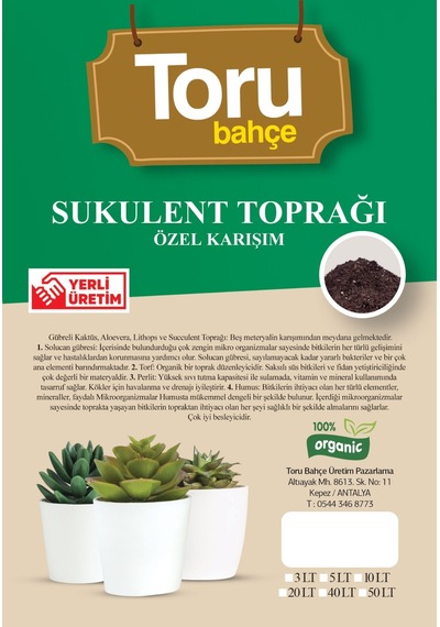 Sukulent Toprağı Özel Karışım 40 L