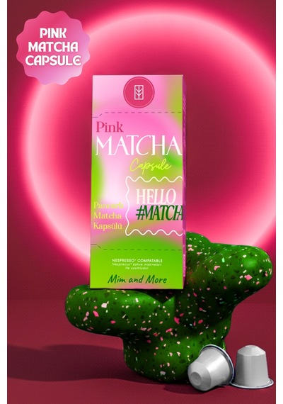 Pink Matcha Kapsül Nespresso Uyumlu Pembe Superfood Matcha Tozu, 10'lu Paket