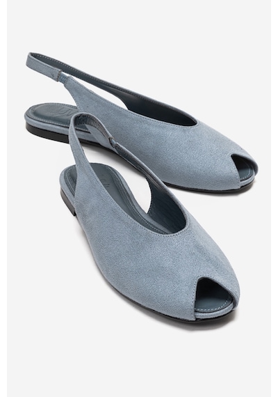 Luvishoes Serına Bebe Mavi Süet Kadın Sandalet