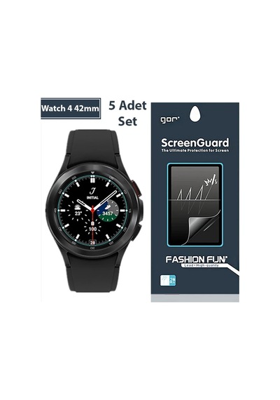 Gor Sm Galaxy Uyumlu Watch 4 42mm Darbe Emici Ekran Koruyucu 5 Adet Set- 5775