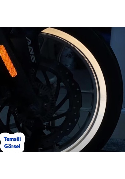 Badem10 Yapışkanlı Neon Bisiklet Motosiklet Araba Jant Bandı 7 Mm X 7 Metre Mavi Reflektif Parlayan Bant Çok Renkli