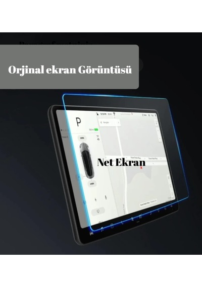 Fuchsia Tesla Skywell Et5 Araç Multimedia Lcd Ekranı İçin Şeffafçizilmez Temperli Cam Koruma