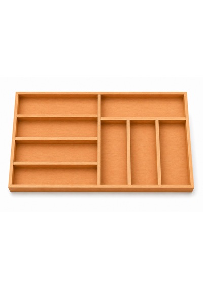 50x30 Cm Ahşap Kaşıklık Çekmece İçi Organizer Doğal Ahşap Mutfak Düzenleyici