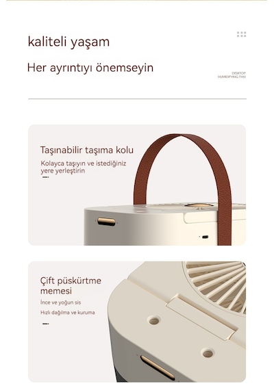 Eternal Luck Uzaktan Kumandalı Masaüstü Sprey Nemlendirici Fan 01