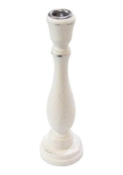 Ahşap Eskitme Şamdan 23 CM