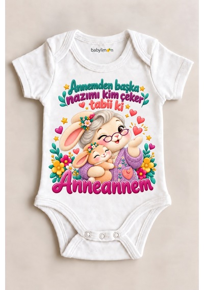 Babylimon Annemden Başka Nazımı Kim Çeker Tabii Ki Anneannem Beyaz Kısa Kollu Çıtçıtlı Bebek Zıbını Beyaz - 930083796 Beyaz Babylimon Annemden Başka Nazımı Kim Çeker Tabii Ki Anneannem Beyaz Kısa Kollu Çıtçıtlı Bebek Zıbını Beyaz - 930083796 Beyaz