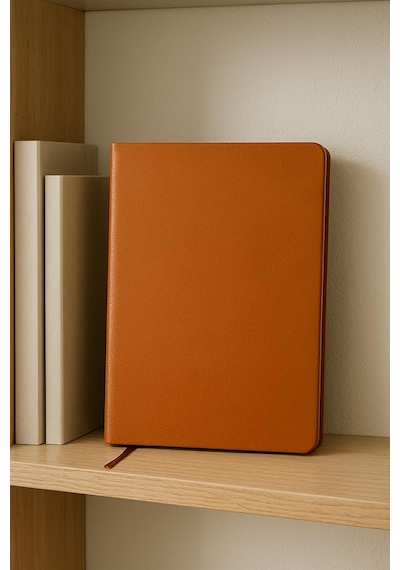 Çizgisiz Not Defteri, Taba Termo Deri Kapaklı Defter, 128 Yaprak A5 Defter, Ofis Ve Kırtasiye 14cm X 21 Cm Taba Kapak