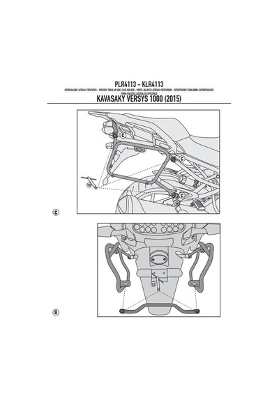Gıvı Plr4113 Kawasakı Versys 1000 15-16 Yan Çanta Taşıyıcı Tek Renk