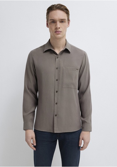 Mavi - Soft Premium Kahverengi Gömlek 0212010-87875 Kahverengi