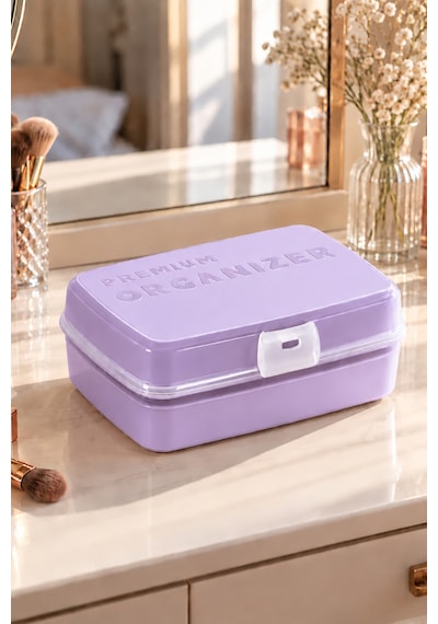 Porsima 1192-3 Premium 12 Bölmeli Çok Amaçlı Organizer Saklama Ka Lila