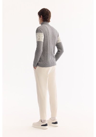 Avva Erkek Gri Balıkçı Yaka Soft Touch Desenli Triko Regular Fit Kazak A52y5072 Avva Erkek Gri Balıkçı Yaka Soft Touch Desenli Triko Regular Fit Kazak A52y5072