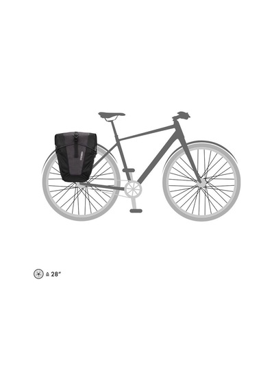 Ortlieb F5251 Back-roller Pro Plus Arka Bisiklet Çanta 70l Granit-siyah Siyah