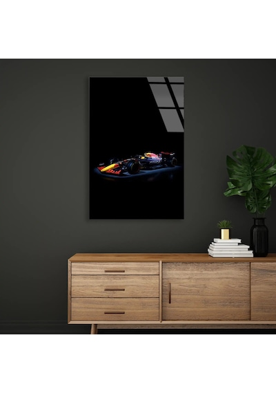 Red Bull Yarış Aracı F1 Cam Tablo Formula 1 Duvar Dekor Deg0845