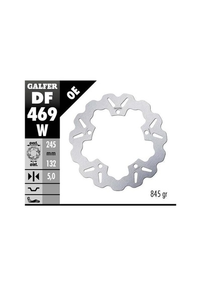 Yamaha Tracer 9 Arka Fren Diski 245 Mm 2021 Sonrası Galfer Dalgalı Hareketli Aluminyum Disk