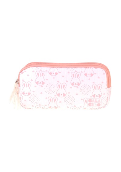 Calacilo Kız Çocuk İlkokul Kalem Çantası - Kedi Baskılı Pembe Renk Pleasant - C4052 Pembe - Krem