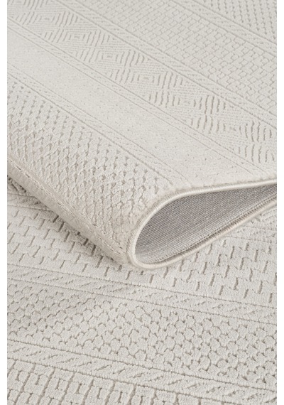 Mariesse Home Jasmine Serisi Bambu Dokulu Modern Sık Dokuma Koridor Kesme Yolluk Dokuma Makine Halısı Babil E505 Krem