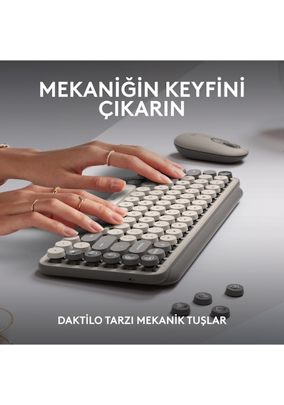 Logitech Pop Keys 920-011526 Kablosuz Mekanik Türkçe Q Klavye