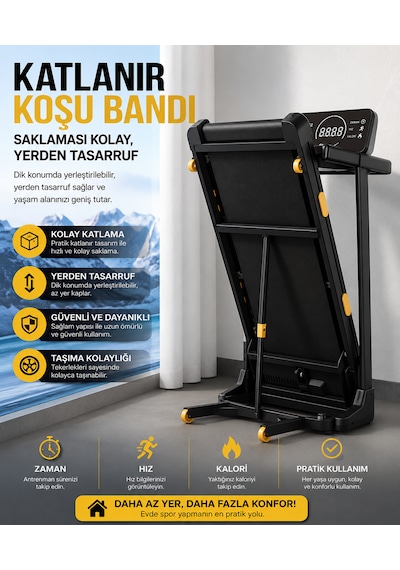 Raiden Kb-900 4hp Yürüme Ve Koşu Bandı 10 Katmanlı Bluetooth Koşu Cihazı Aleti Kademeli Otomatik Eğim