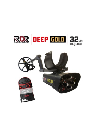 Rdr Gold Dedektör Altın Dedektörü - 18khz 32cm Başlıklı Ve Ninja Xxl Çanta Hediyeli Paket