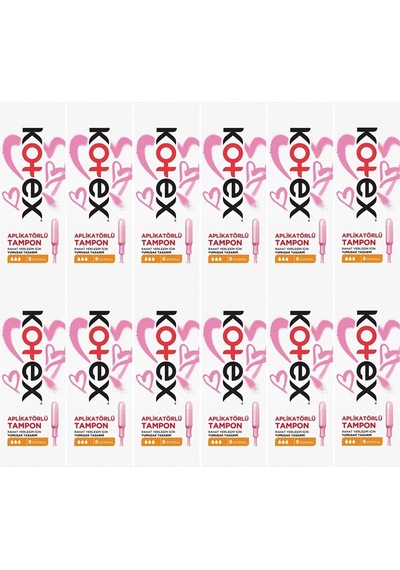 Kotex Aplikatörlü Tampon Normal 72 Li Set