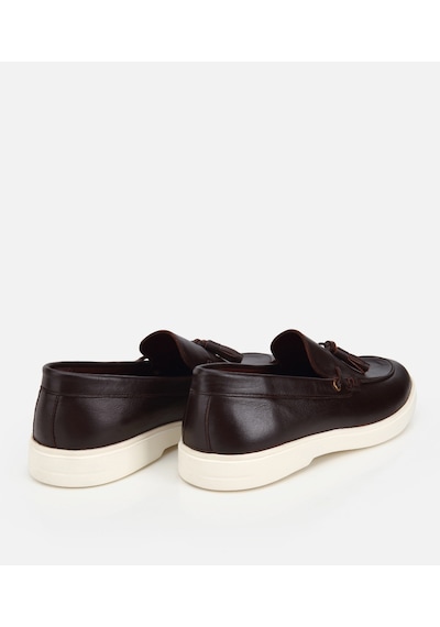 Hotiç Erkek Deri Kahverengi Püskül Detaylı Hafif Günlük Loafer 02ayh319450a480 02ayh319450a480