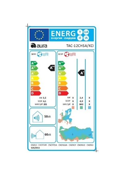 Aura 12000 BTU Duvar Tipi Inverter Klima