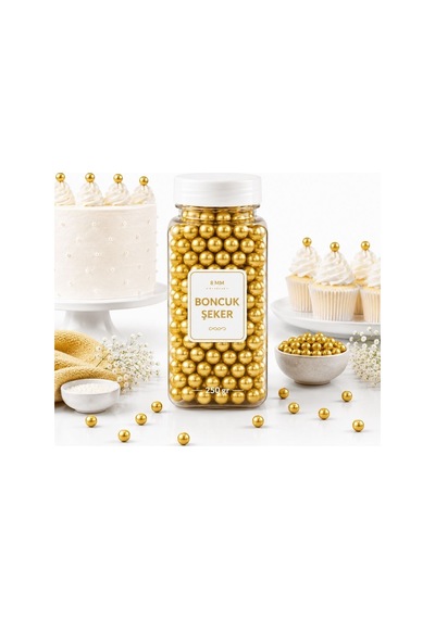Dr. Gusto 8 Mm Gold Altın Boncuk Şeker 250 Gr