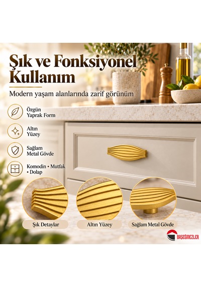 Haskan Taha Düğme Kulp Altın