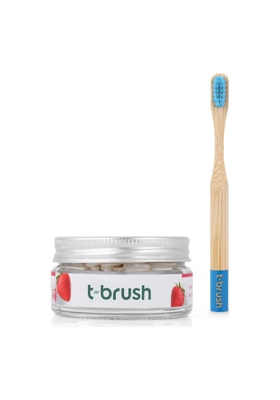 Tbrush Çocuk Doğal Diş Bakım Seti - Mavi