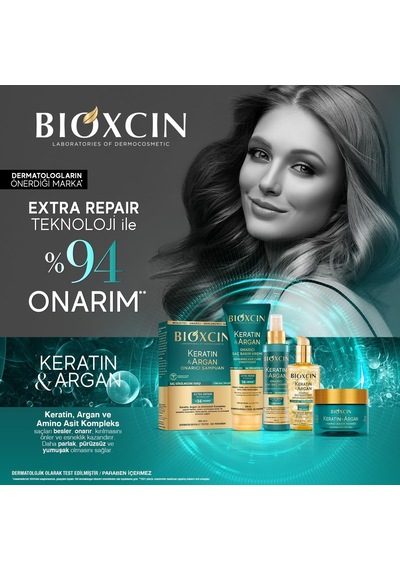 Keratin & Argan Onarıcı Bakım Şampuan 300 Ml 3 Al 2 Öde - Yıpranmış Ve Hassas Saçlar 2 Paketi