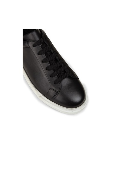 Deery Erkek Hakiki Deri Siyah Sneaker Ayakkabı - 02018msyhc02 Siyah