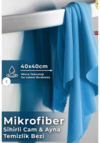 Mikrofiber 4'lü 40 40 Su Emici İz Bırakmayan Antibakteriyel Cam T