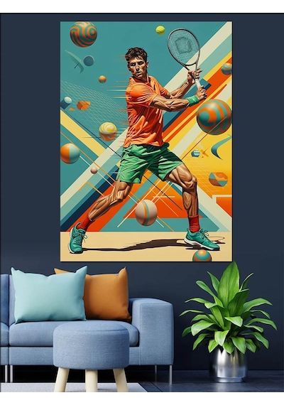 Ahşap Tablo Tenis Oynayan Erkek Sporcu