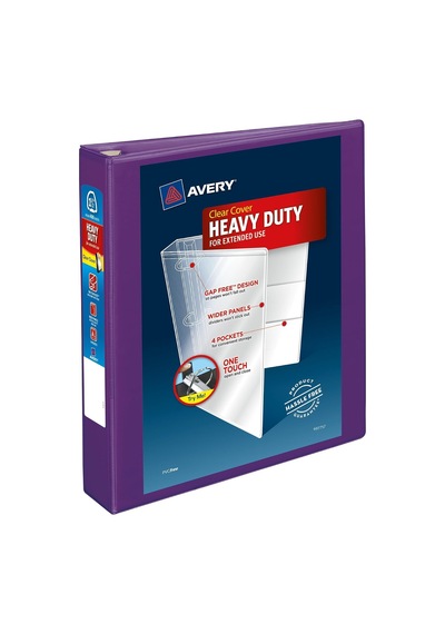 Heavy-duty View 3 Halkalı Defter, 3,8 Cm, One Touch Ezd Halkalar, 1 Lila Klasör 79774