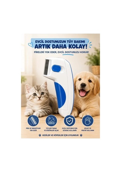 Pets Clup Kedi Ve Köpekler Için Pilli Pire Tarağı