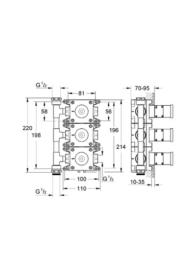 Grohe Rapido C 27 624 000 için İç Gövde - 35031000 Mavi