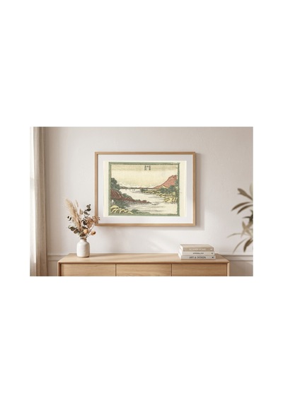 Hokusai Yabase'ye Dönen Yelkenliler Çerçevesiz Poster 30x42 Cm A3 Tablo Japon Sanatı Duvar Dekoru