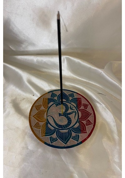 Aum Om Hand Made El İşi Feng Shui Ejderha Yılı Doğal Obsidyen Taşı Çubuk Konik Tütsülük