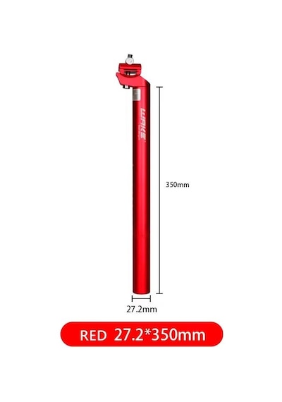 Xbyc 679 Wake Sele Borusu 27.2mm Çap X 35cm Uzunluk Hafif Renkli Bisiklet Koltuk Borusu Kırmızı Renk Kırmızı