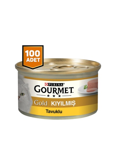 Purina Gourmet Gold Kıyılmış Tavuklu Yetişkin Kedi Konservesi 100 x 85 G