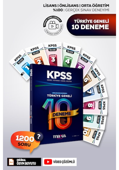 Kpss 2026 Genel Kültür Genel Yetenek Türkiye Geneli 10 Deneme Video Çözümlü