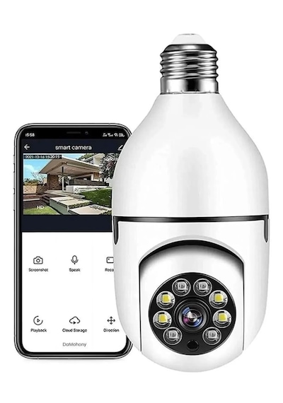 Wi-fi Özellikli 360 Derece Harekete Duyarlı Gece Görüşlü Kamera