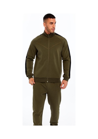 AR-MA Arma Erkek Slim Fit Reglan Kollu Fleto Cepli Tam Fermuar Dik Yaka Interlok Sweatshirt K30324989602 Haki