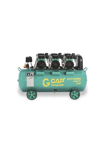 Gap Kompresör Gpy1500x3 6 Hp 8 Bar 100 Lt Sessiz Yağsız Kompresör