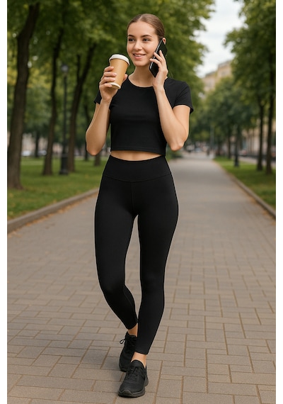 Northcity Kadın Siyah Yüksek Bel Toparlayıcı Tayt - Spor Ve Yoga İçin Şık Ve Rahat Seçim Çok Renkli