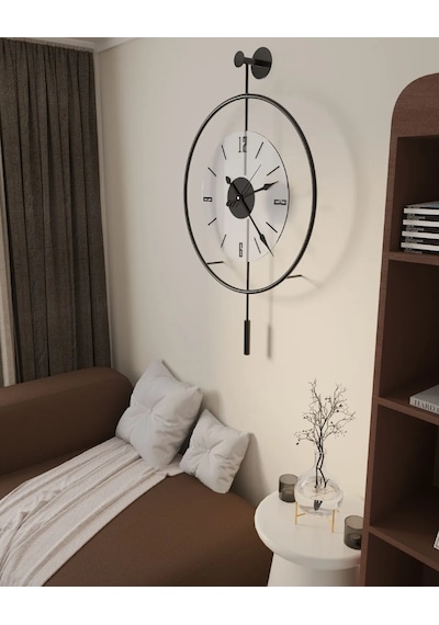 MetaQuartz Aksesuar (Büyük Boy-50*75 cm)Siyah Luxry Şefaf Cam , Modern Dekoratif Metal Cam