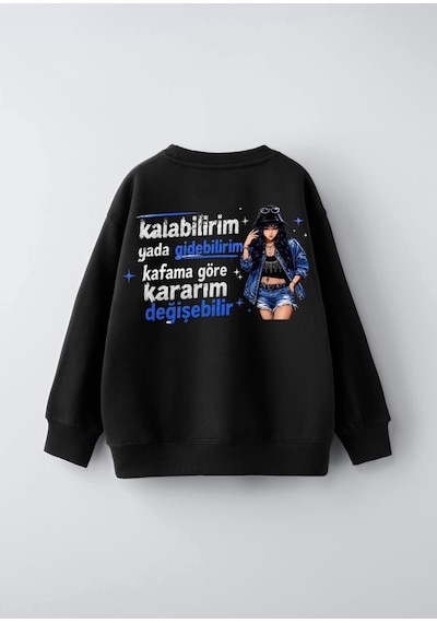 Seabubbles Manifest Zoktay Kız Çocuk Sweatshirt St10729 Siyah