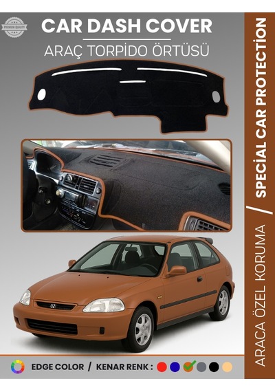 Honda Civic Ej-ek-em 1995-2000 Torpido Örtüsü Göğüs Koruma Tam Uyum Uv Koruma Kaymaz - 644 Stiloto