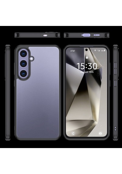 Samsung Galaxy Uyumlu S25 Kılıf Kenar Korumalı Arkası Şeffaf Kapak